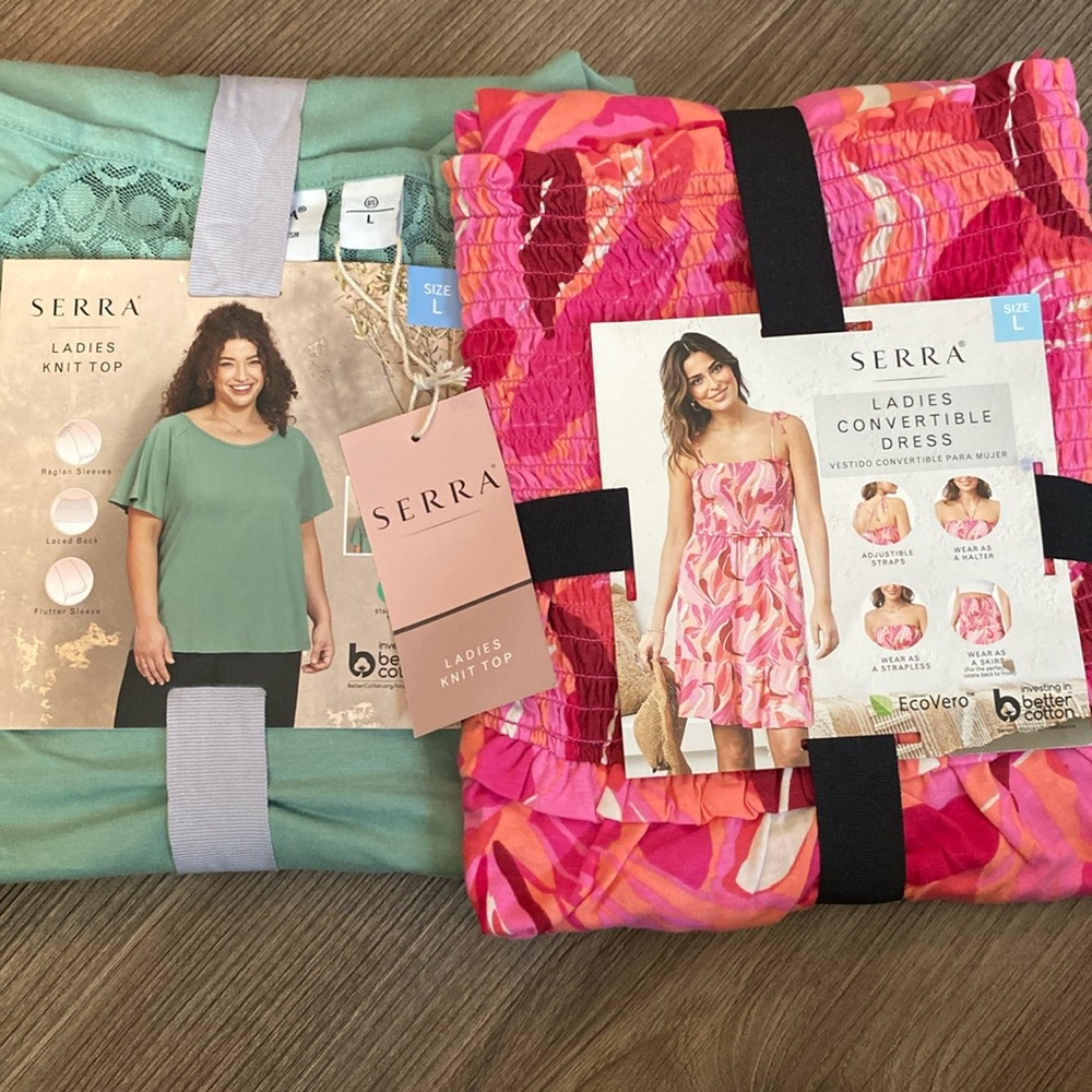 Serra Size Large Women’s Top and Sun Dress